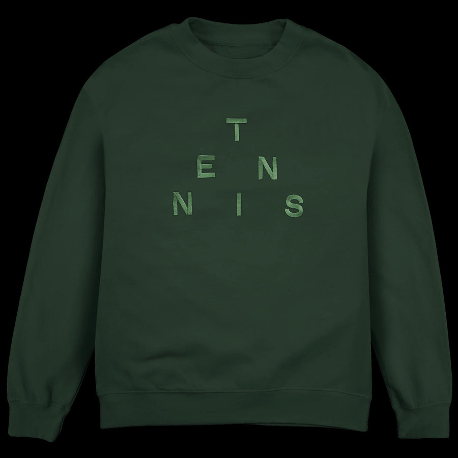 Forest Green Embroidered Crewneck