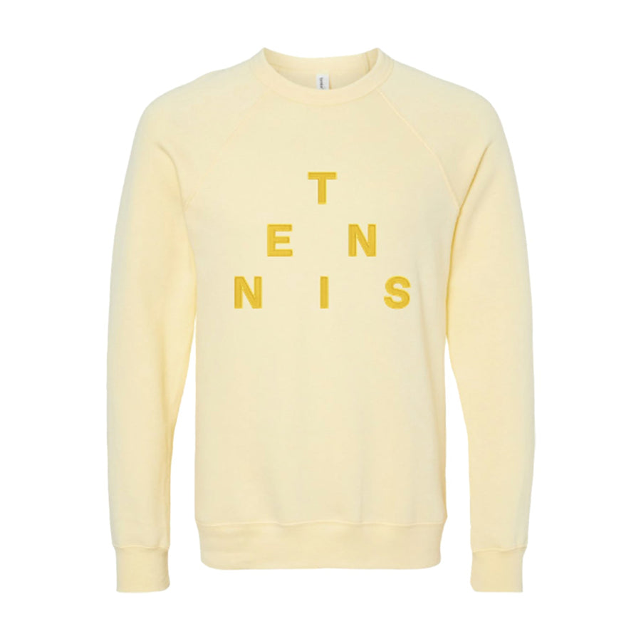 Tennis Embroidered Pullover - Vanilla